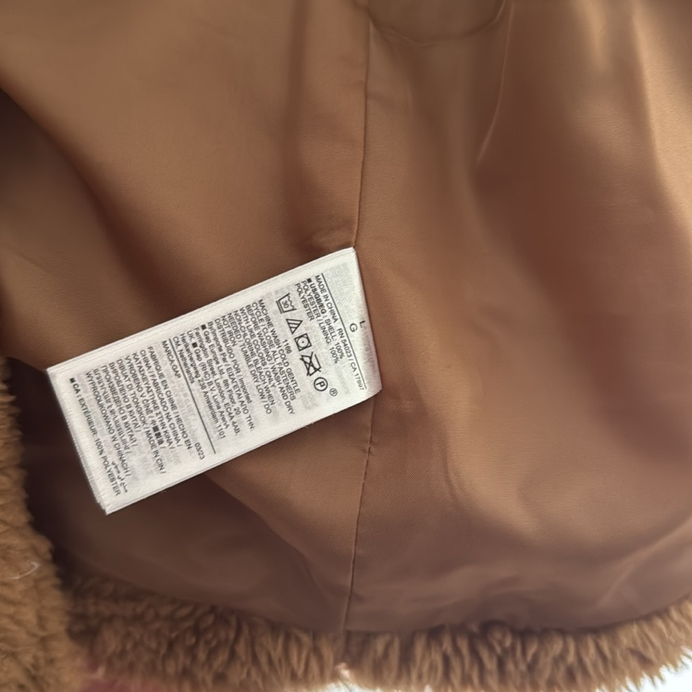 Gap Relaxed Sherpa Teddy Coat Camel Color. Size L… - image 5